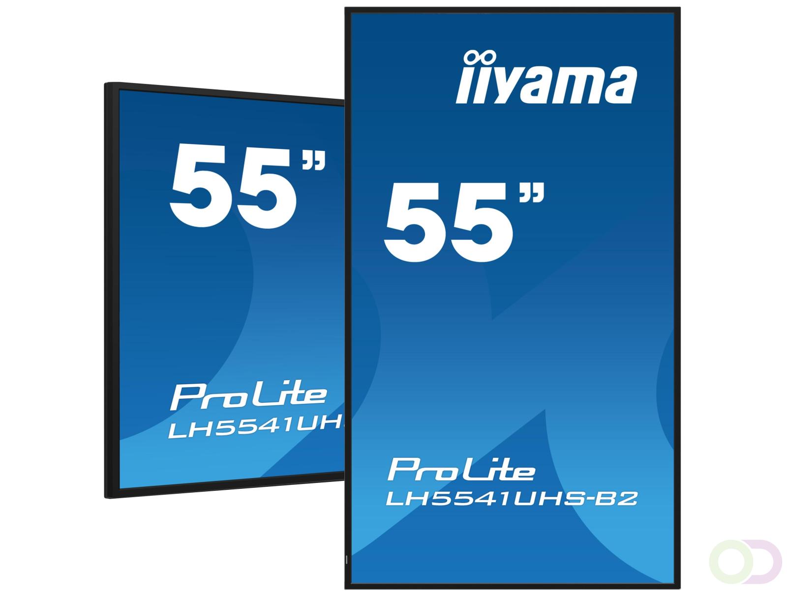 iiyama LH5541UHS-B2 beeldkrant Kiosk-ontwerp 138,7 cm (54.6") LCD 500 cd/m?? 4K Ultra HD Zwart Type processor 24/7 (LH5541UHS-B2)