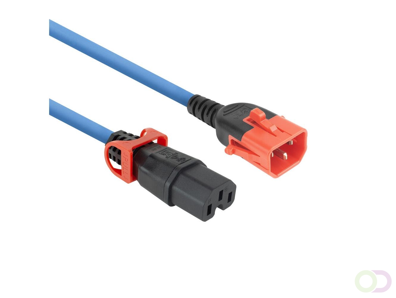 ACT Netsnoer C14 IEC Lock Dual Locking - C15 IEC Lock blauw 2 m, PC3874 (PL0072)