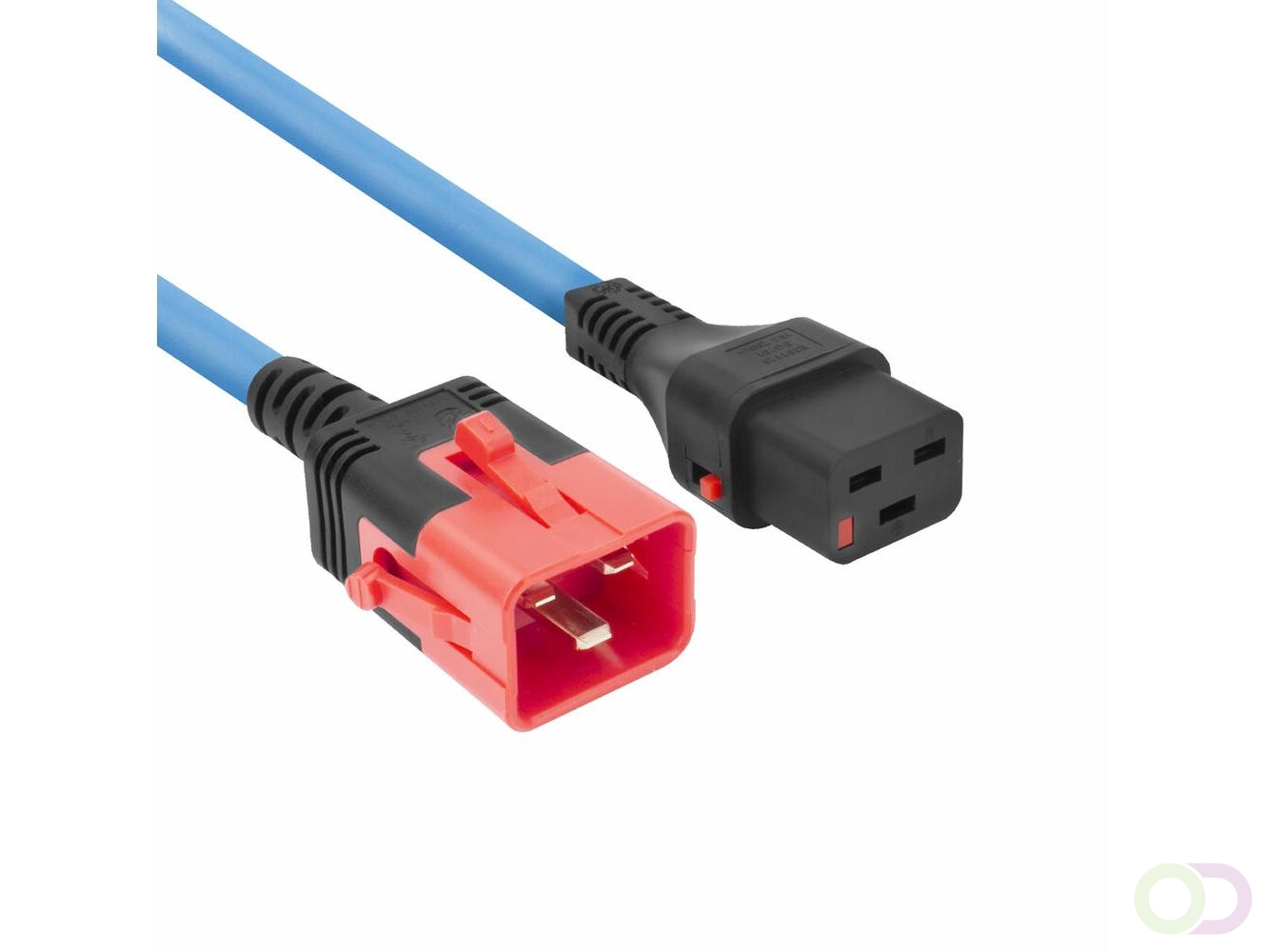 ACT Netsnoer C19 IEC Lock - C20 IEC Lock Dual Locking blauw 3 m, PC3642 (PL0033)