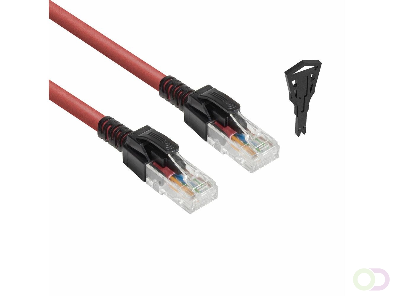 ACT Rode 1,5 meter U/UTP CAT6A LSZH vergrendelbare patchkabel snagless met RJ45 connectoren (FB5551)