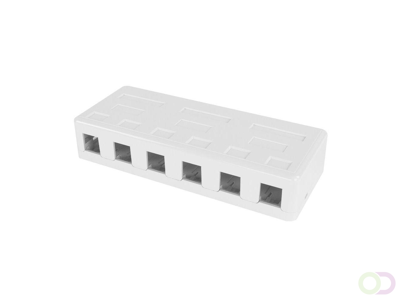 ACT Unloaded Surface keystone mount box voor 6 keystone jacks (FA6032)