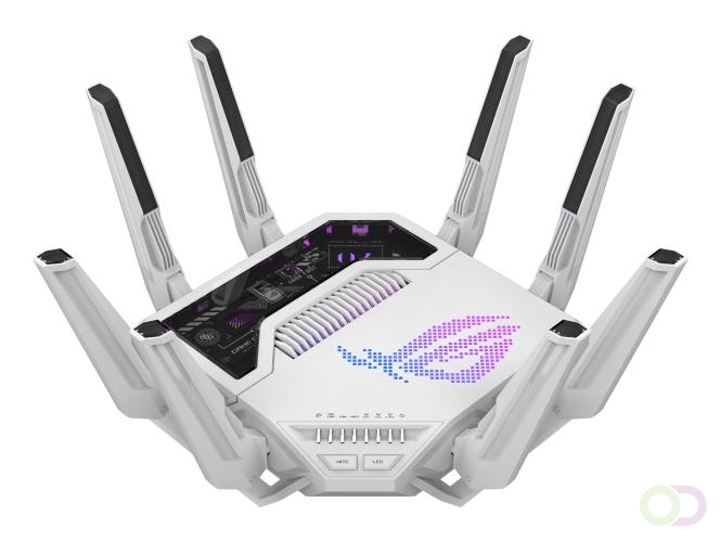 ASUS ROG Rapture GT-BE19000AI draadloze router 10 Gigabit Ethernet Tri-band (2,4 GHz / 5 GHz / 6 GHz) Wit (90IG09S0-MO9A0V)