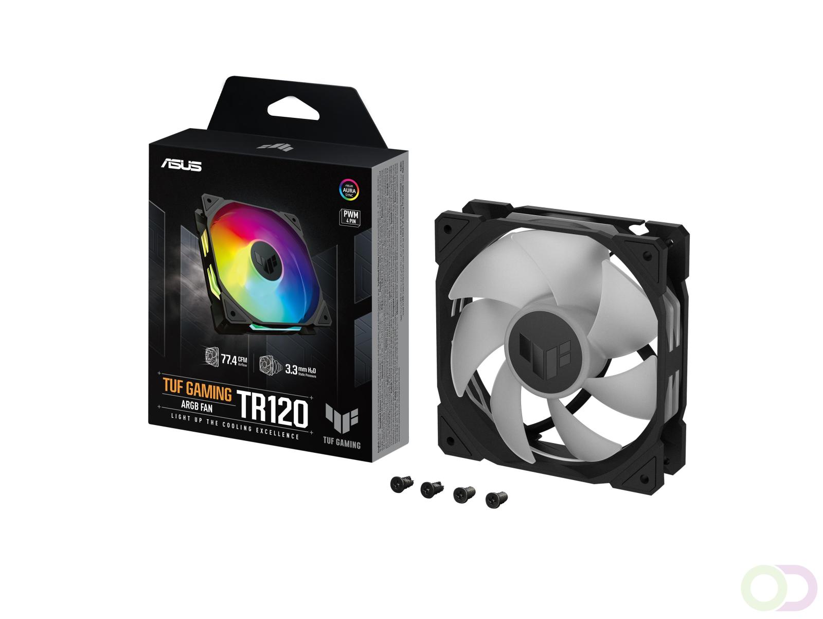 ASUS TUF Gaming TR120 ARGB Fan Single Pack Computer behuizing Ventilator 12 cm Zwart (90DA0090-B09000)
