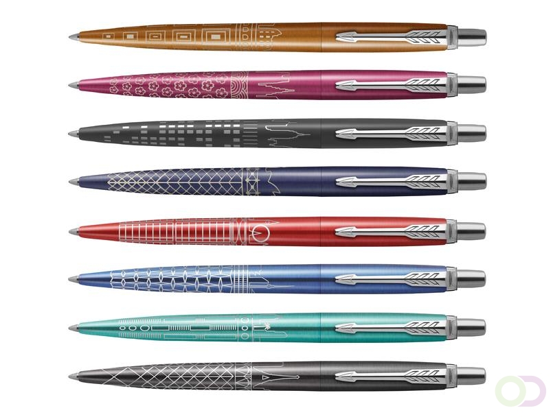 Balpen Parker Jotter special edition Paris grey CT medium - Office-Deals.nl