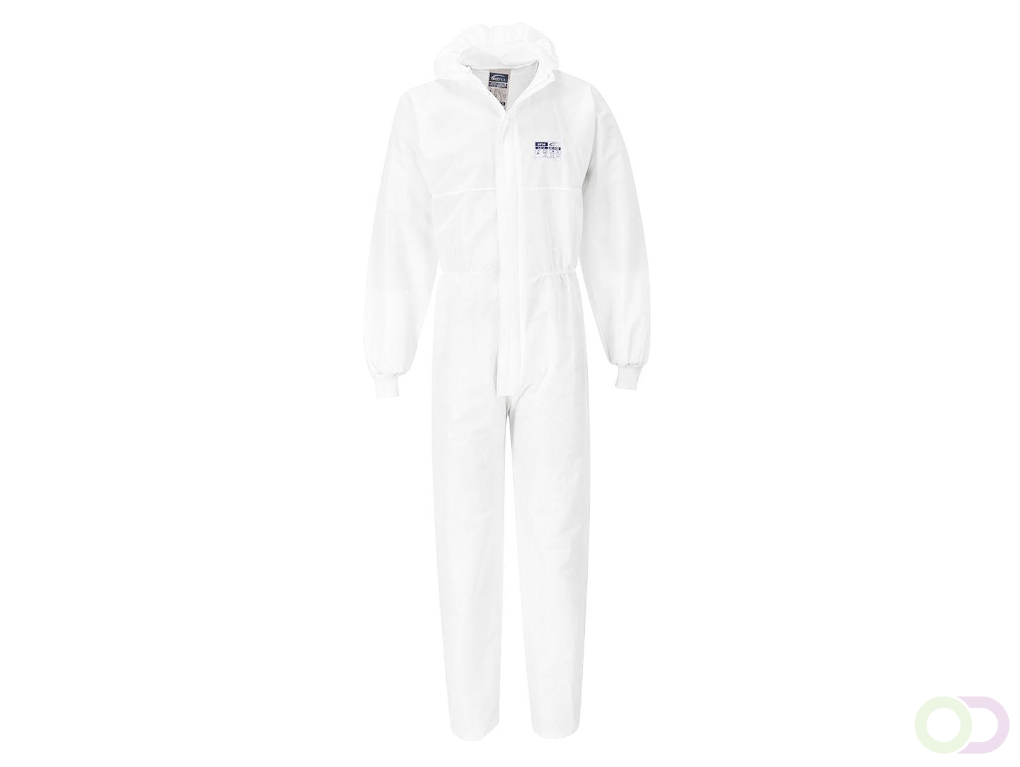 BizTex SMS Overall met gebreide manchetten type 5/6 maat 4XL, White