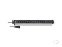 Brennenstuhl Alu-Line 19" PDU 10A met 12x C13 stopcontacten en C14 UPS-stekker