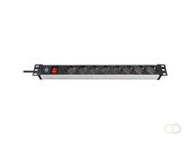 Brennenstuhl Alu-Line 19" PDU 16A met 8x Type F stopcontacten met schakelaar