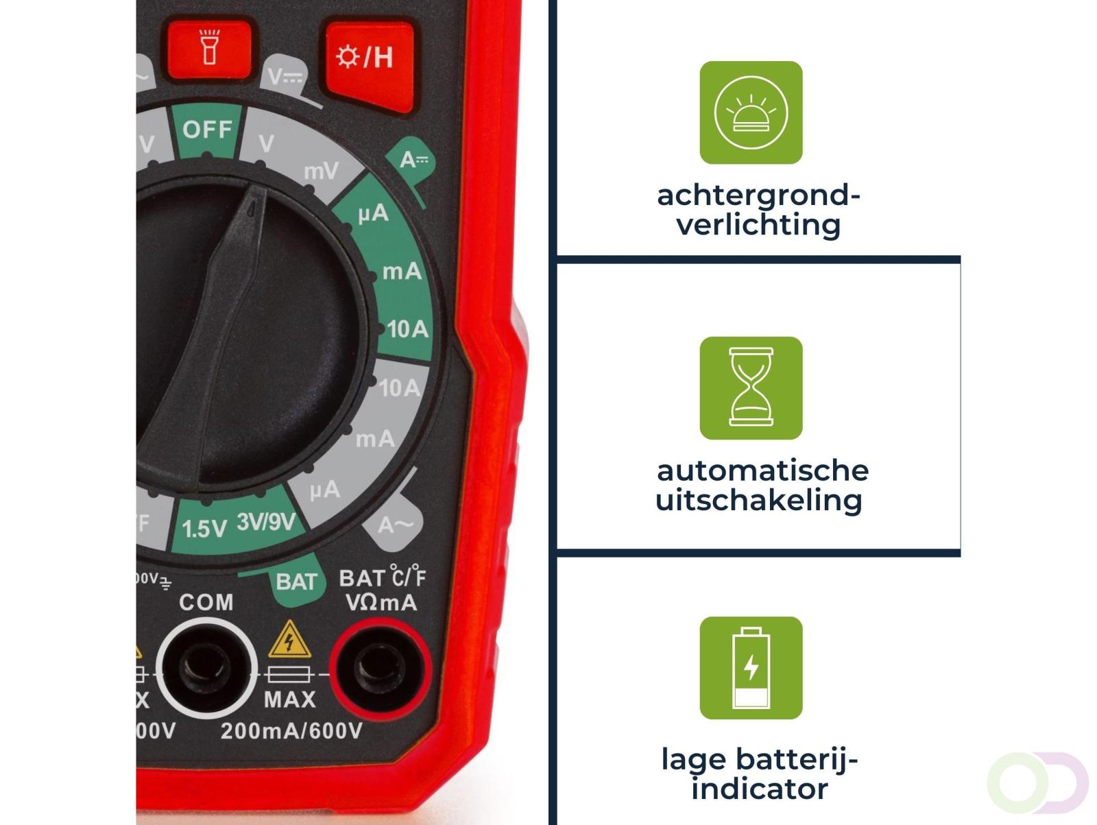 Digitale multimeter, voltmeter digitaal, spanningsmeter, ampÃ¨remeter ...
