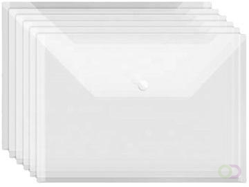 Documentenmap, met velcro sluiting, ft DL 225 x 125 mm, transparant ...
