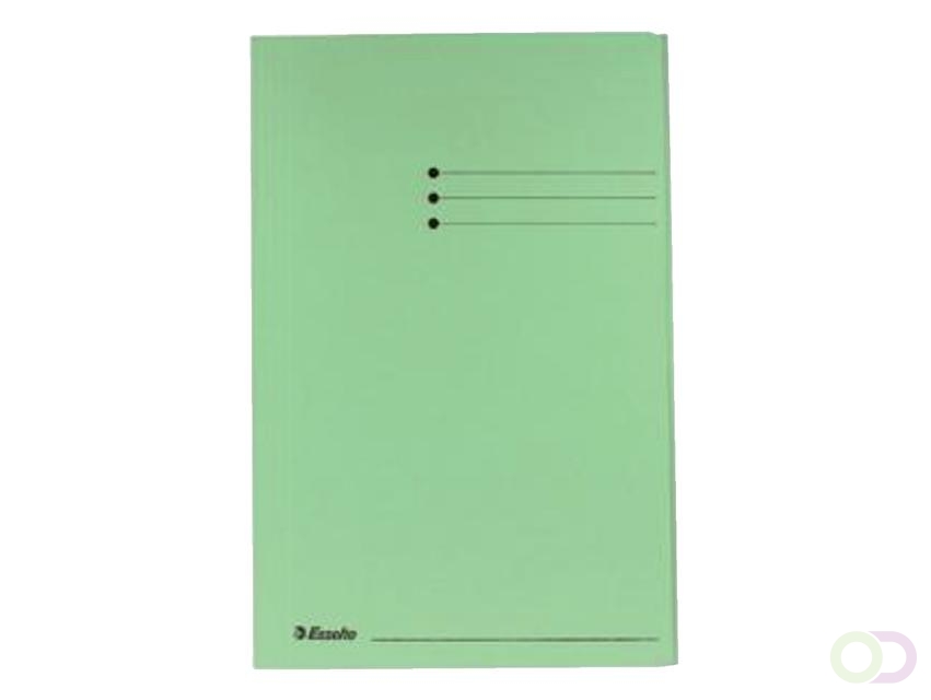 Dossiermap Esselte folio 3 kleppen manilla 275gr groen