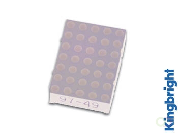 Velleman DOT MATRIX DISPLAY 30mm GEMEENSCHAPPELIJKE ANODE SUPERROOD