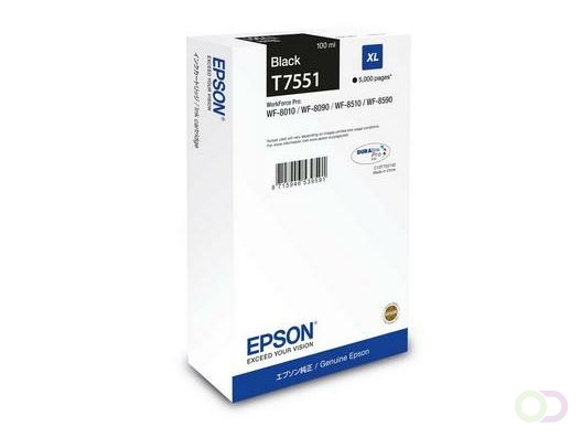 Epson C13T75514N inktcartridge 1 stuk(s) Origineel Hoog (XL) rendement Zwart (C13T75514N)