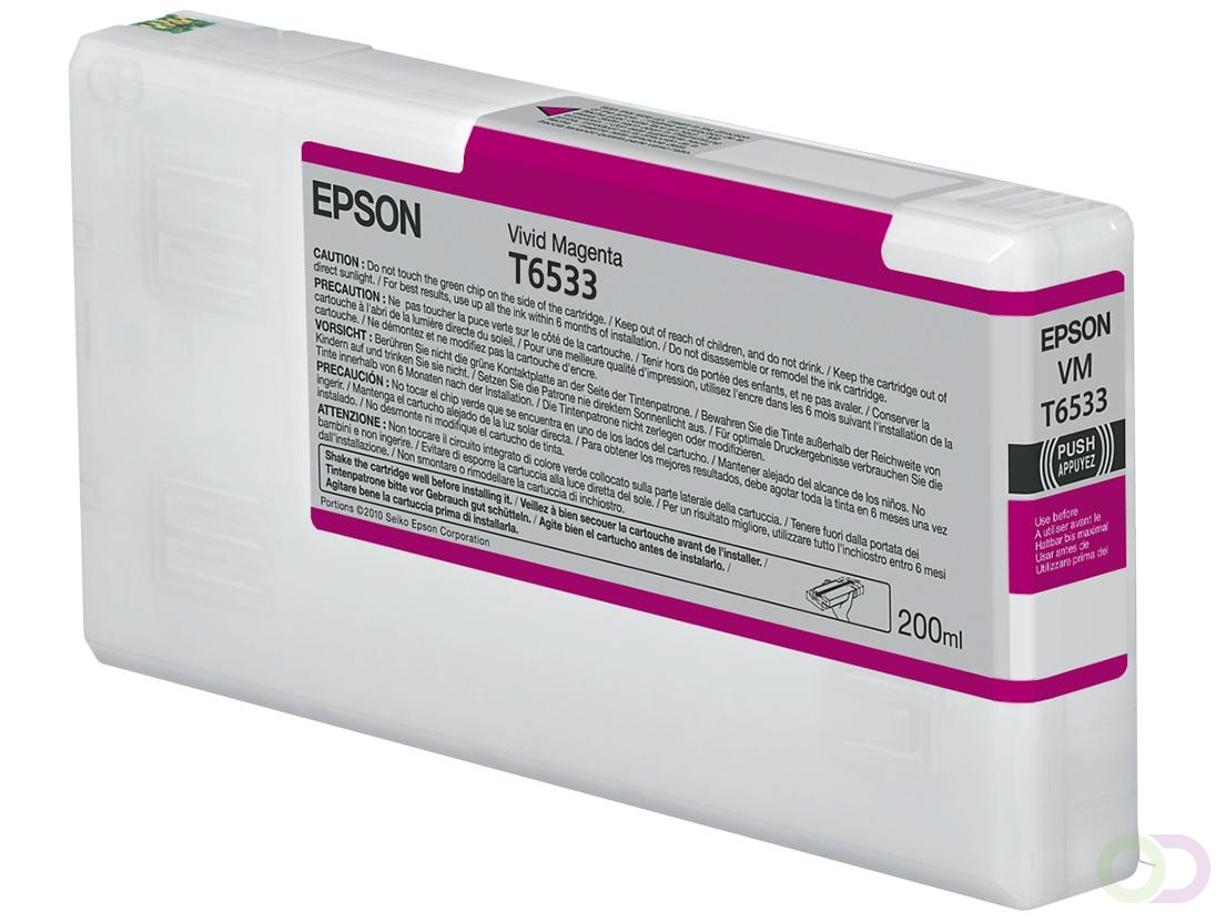 Epson T6533 Vivid Magenta Ink Cartridge (200ml) (C13T653300)