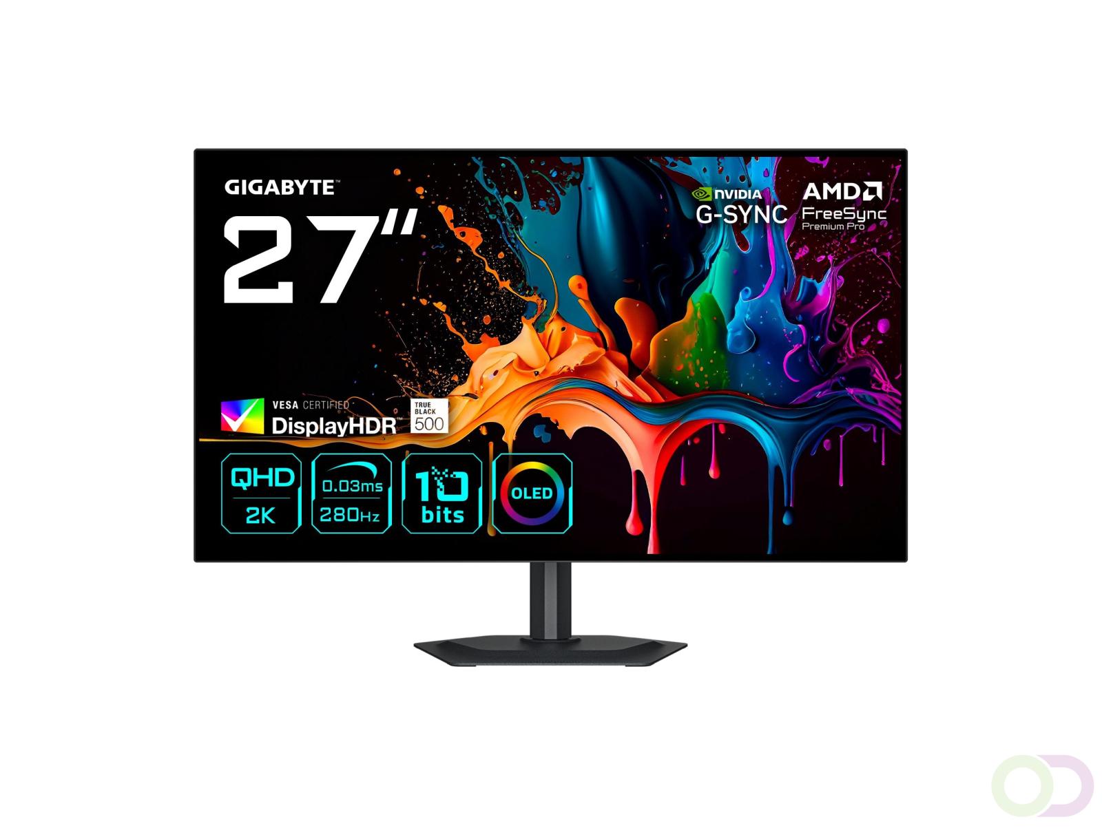 Gigabyte MO27Q28G computer monitor 68 6 cm (27") 2560 x 1440 Pixels Quad HD OLED Zwart (MO27Q28G EK)