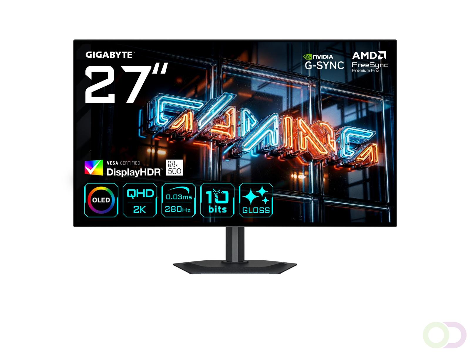 Gigabyte MO27Q28GR computer monitor 68 6 cm (27") 2560 x 1440 Pixels Quad HD OLED Zwart (MO27Q28GR)