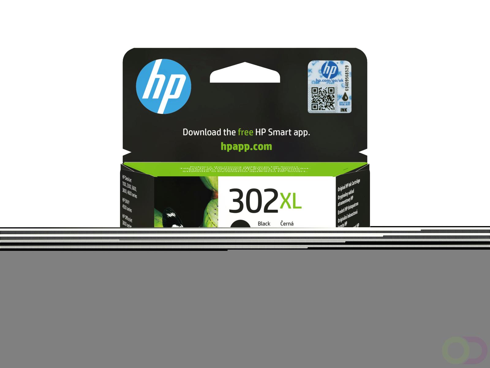 HP 302XL originele high-capacity zwarte inktcartridge (F6U68AE)