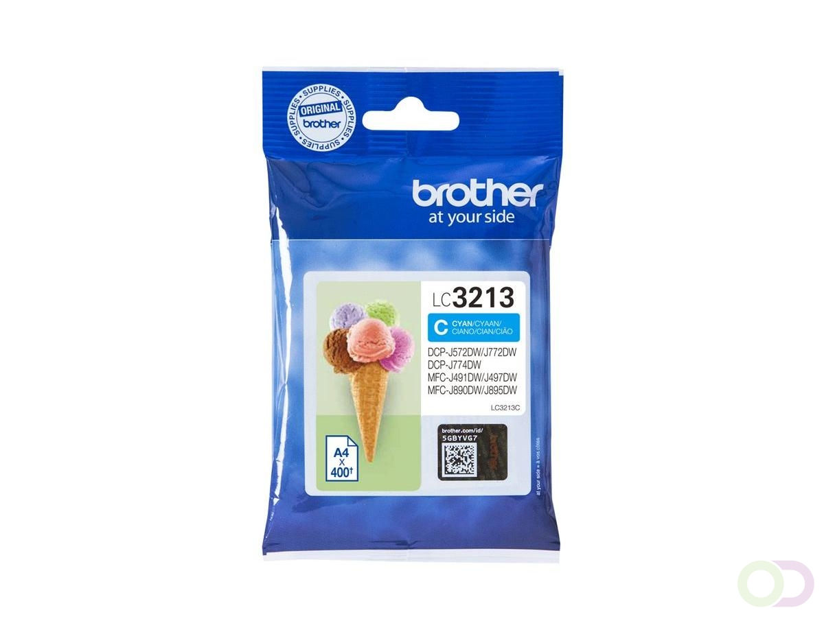 Brother LC3213C inktcartridge 1 stuk(s) Origineel Hoog (XL) rendement Cyaan (LC3213C)