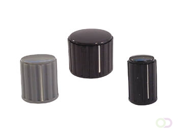 Velleman KNOP (ZWART MET WITTE STREEP 14mm 4mm) LOW-COST