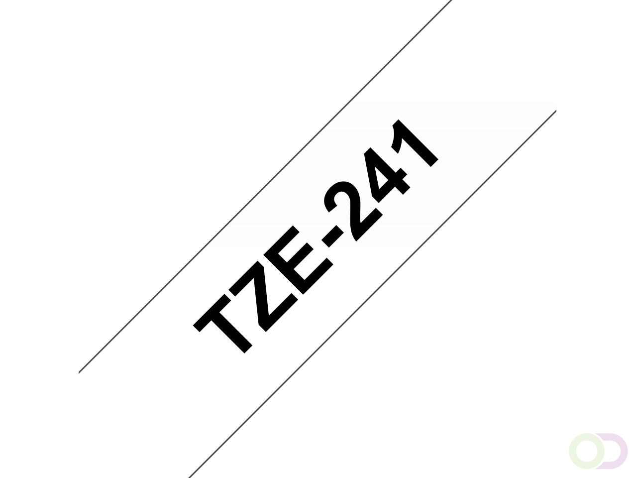 Brother TZE-241 labelprinter-tape Zwart op wit (TZE-241)