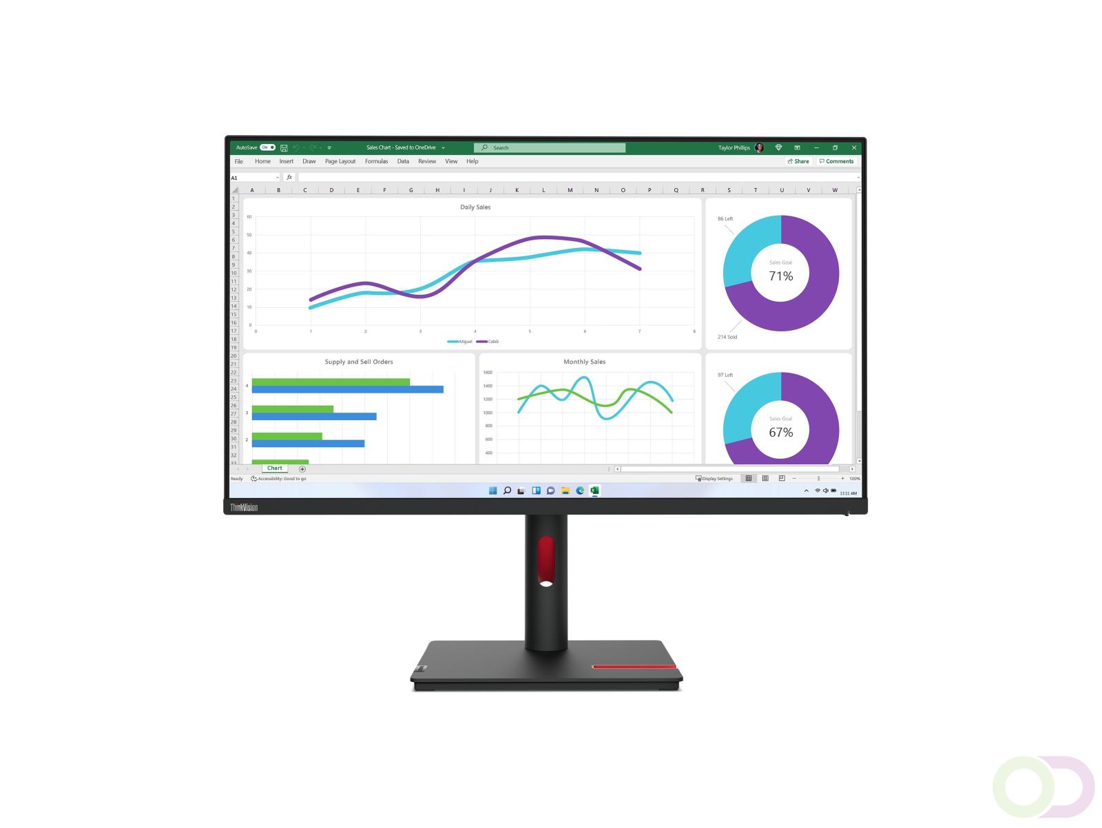 Lenovo ThinkVision T32h-30 LED display 80 cm (31.5") 2560 x 1440 Pixels Quad HD Zwart (63D3GAT1EU)