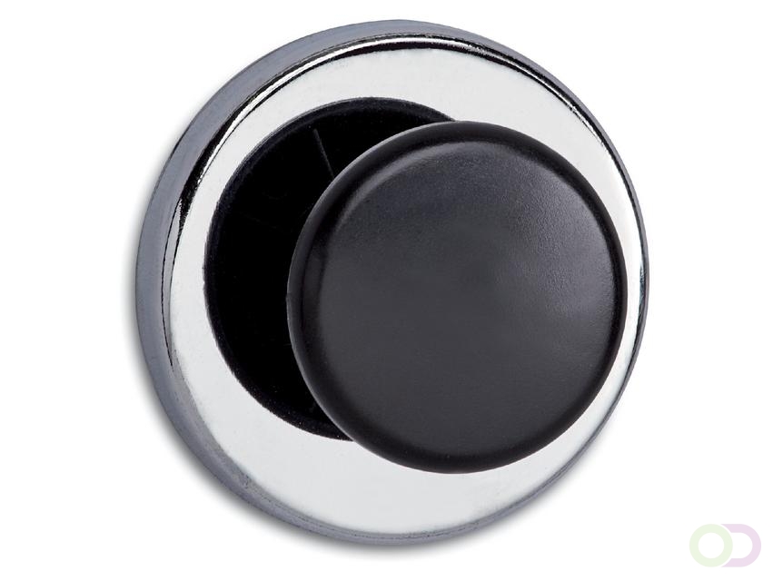 Magneet met knop MAUL ??65mm trekkracht 12kg chroom/zwart