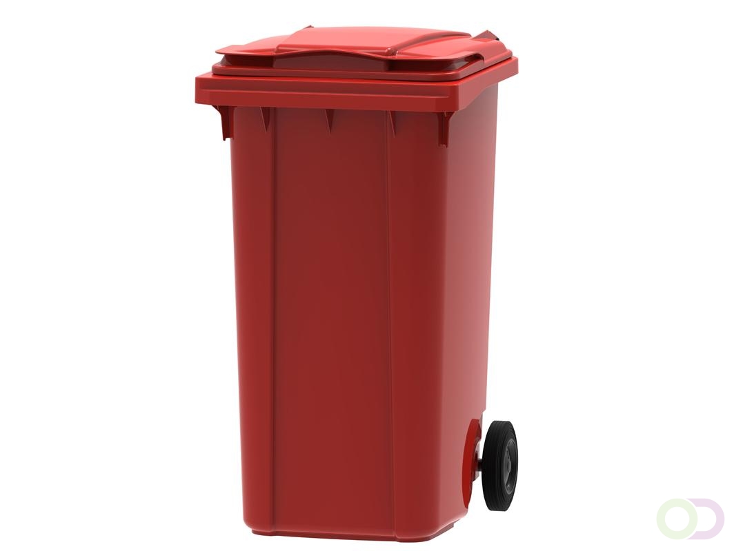 Nieuwe rode afvalcontainer 240 liter kopen? - Bestel op Office-Deals.n