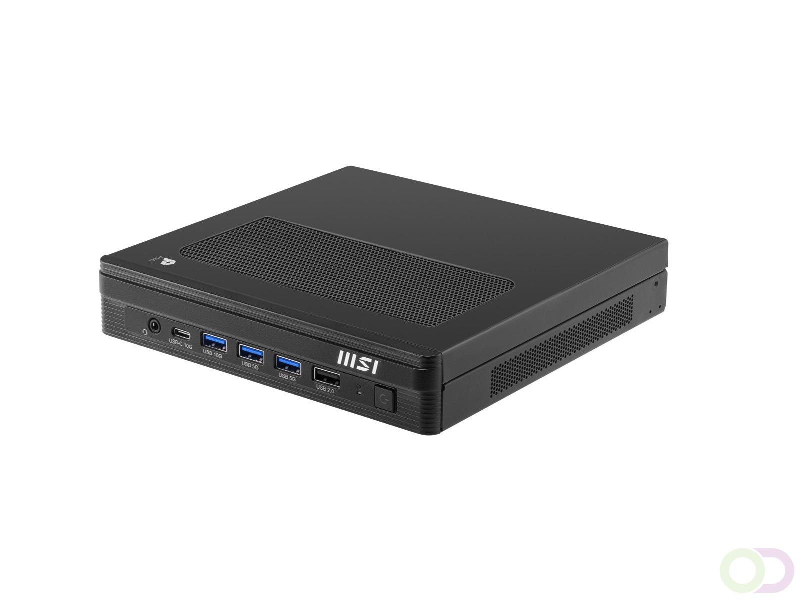 MSI Pro DP10 A14MG-003EU PC's/werkstation Intel?? Core??? i3 i3-14100 8 GB DDR5-SDRAM 512 GB SSD Windows 11 Home Mini PC Zwart (PRO