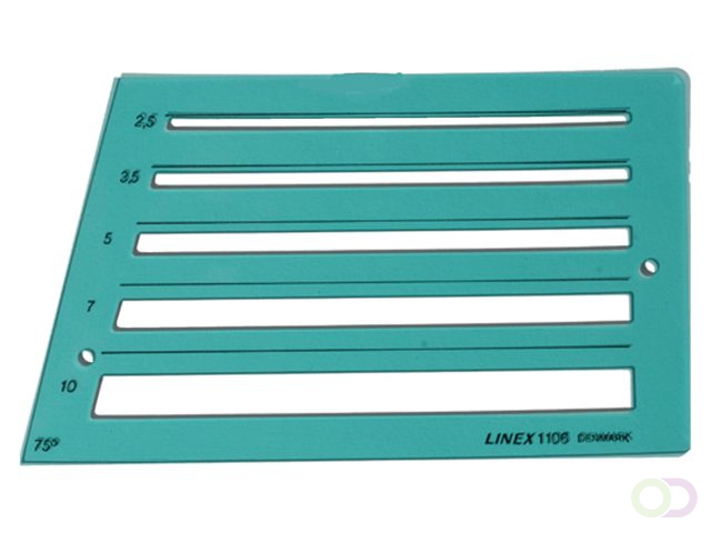 Sjabloon Linex 1106 voor letterhoogten - Office-Deals.nl