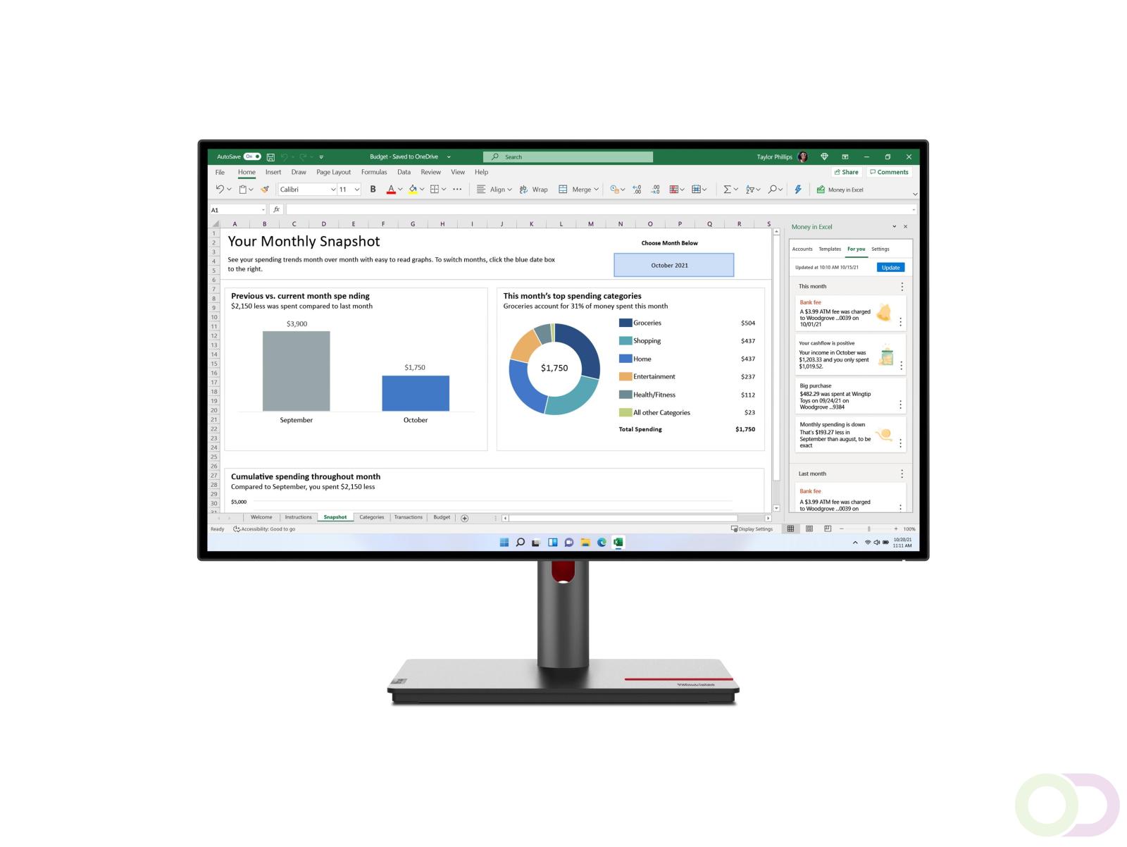 Lenovo ThinkVision P27h-30 LED display 68,6 cm (27") 2560 x 1440 Pixels Quad HD LCD Zwart (63A1GAT1EU)