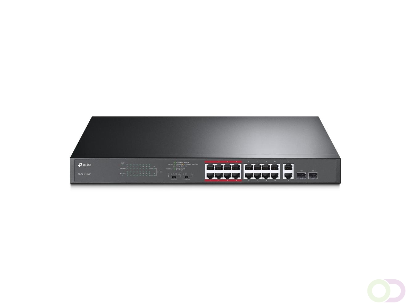 TP-Link TL-SL1218MP netwerk-switch Unmanaged Fast Ethernet (10/100) Power over Ethernet (PoE) Zwart (TL-SL1218MP)