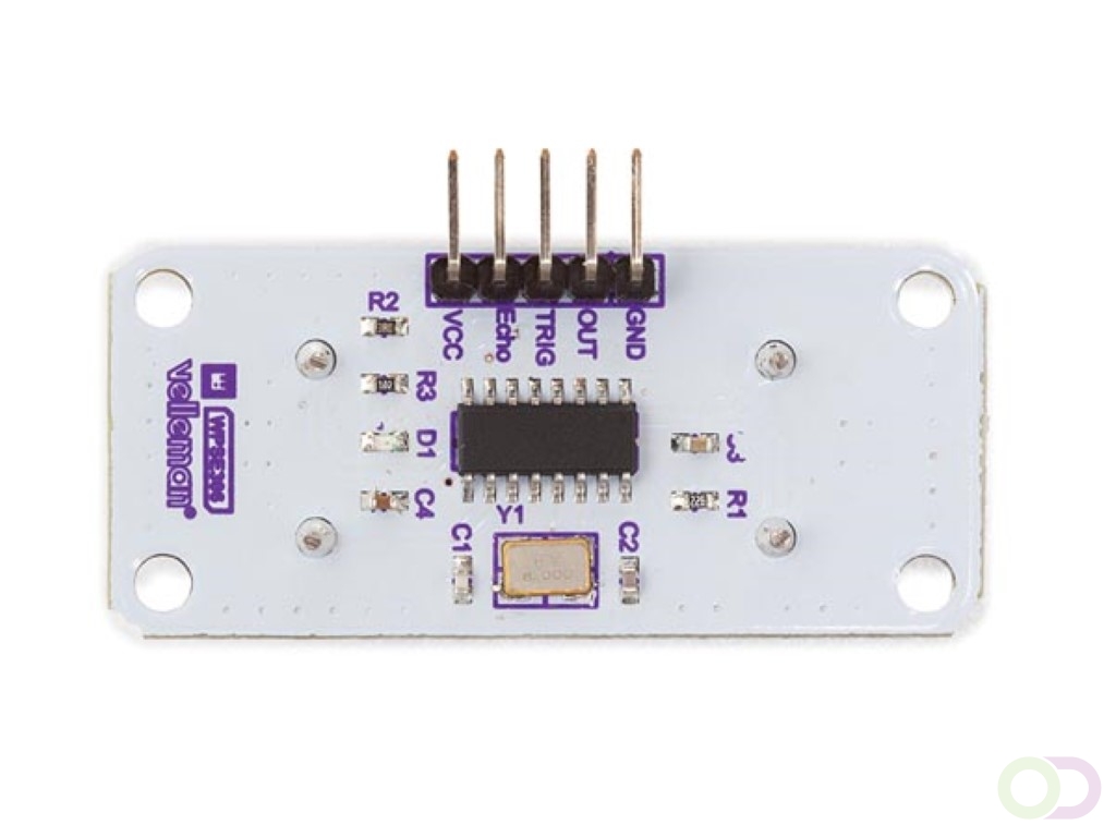 Ultrasone afstandssensor, module, 2 stuks, 3.3-5 VDC, detectieafstand 3 ...